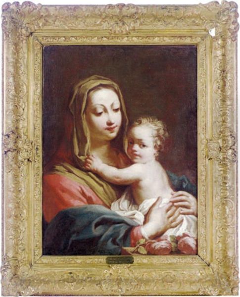 The Madonna And Child Oil Painting by Giovanni Battista Crosato