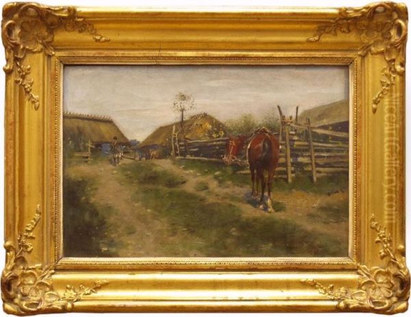 Lovec A K
Uo Na Dvooe Usedlosti Oil Painting by Jozef Czajkowski