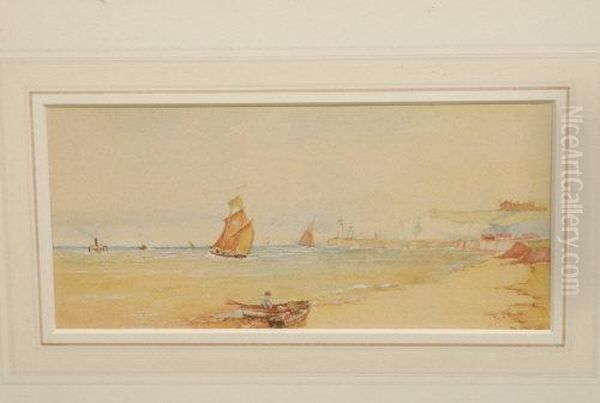 Beached Rowing Boat Oil Painting by Frederick Dade
