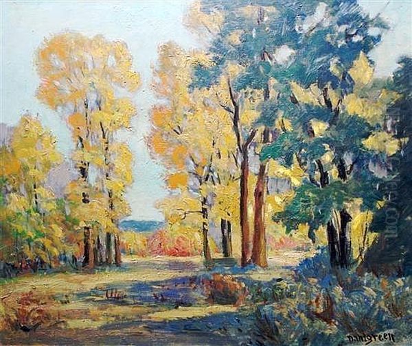 Fall Landscape Oil Painting by Charles William Dahlgreen