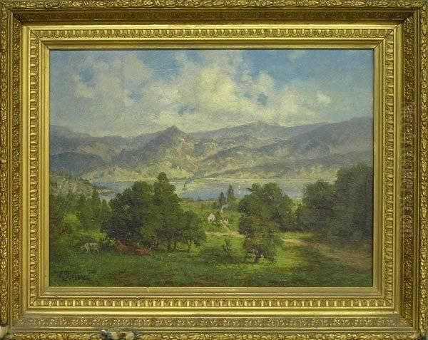 View Of California Hills Oil Painting by Carl Christian Dahlgren