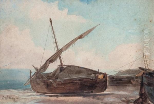 Barco De Pescadores Oil Painting by Edoardo Dalbono