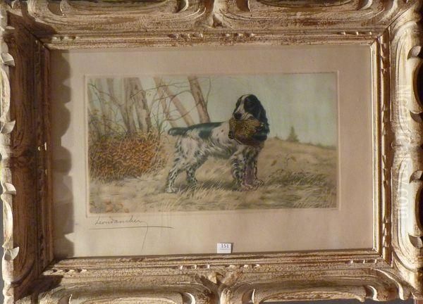 Cocker Et Becasse Oil Painting by Leon Danchin