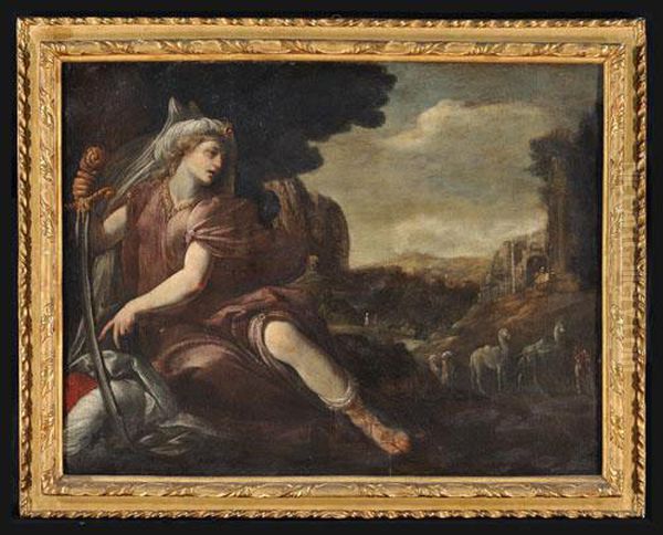 Giuditta Entro Paesaggio Oil Painting by Stefano Danedi