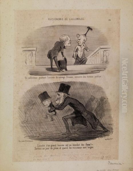 Physionomie De L````assemblee Oil Painting by Honore Daumier