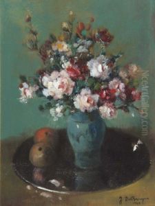 Still Life Of Flowers And Fruit