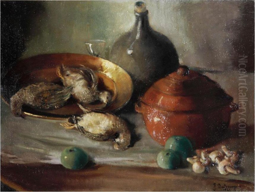 Still Life With Poultry Oil Painting by Joris De Bruyne