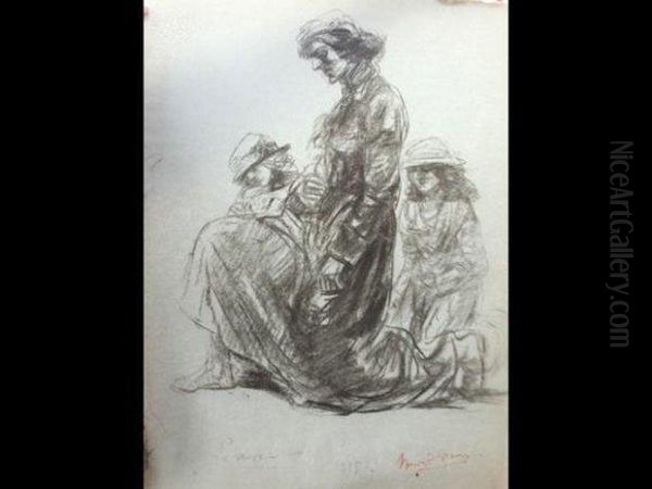 La Veuve Oil Painting by Henri De Groux
