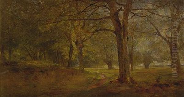 Paisaje De La Casade Campo, Madrid Oil Painting by Carlos de Haes