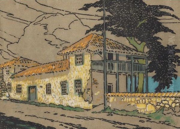 Old Custom House,
Monterrey Oil Painting by Pedro J. De Lemos