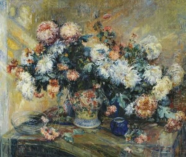 Bloemenstilleven Oil Painting by Edmond De Maertelaere