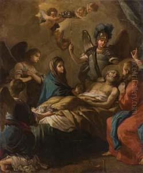 Transito Di San Giuseppe Oil Painting by Francesco de Mura