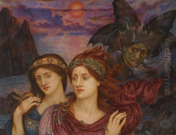 Tthe Vision Oil Painting by Evelyn Pickering De Morgan