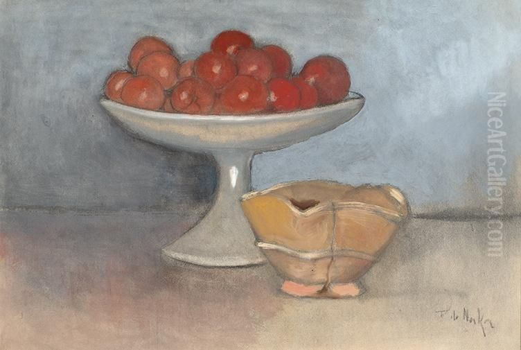 Still Life Of Fruits Oil Painting by Francois Pierre Emile (frans) De Nocker