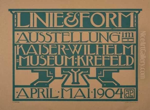 Linie & Form. 1904. Oil Painting by Jules De Praetere