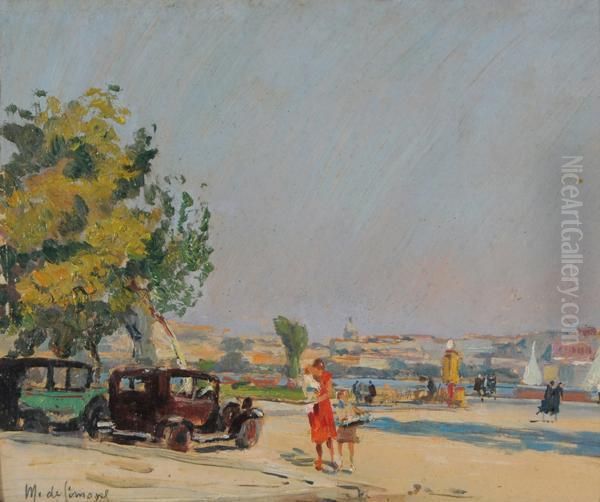 Riviera Di Chiaia Oil Painting by Michele De Simone