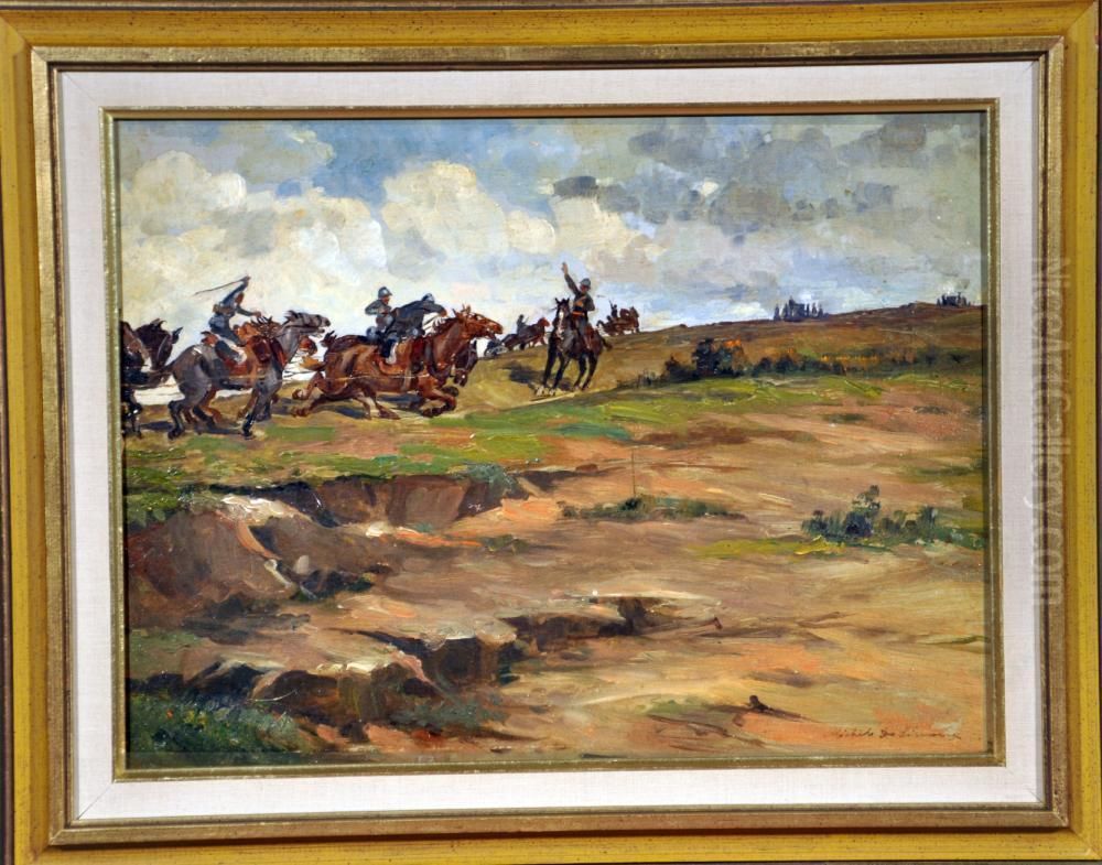 Cavalleggeri Oil Painting by Michele De Simone
