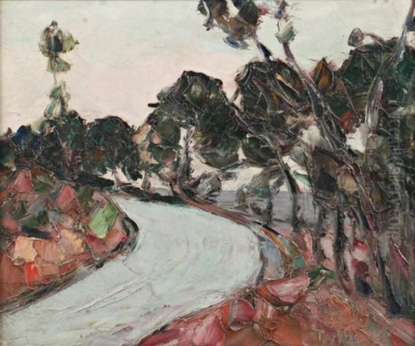 Les Pins Parasols Oil Painting by Vladimir De Terlikowski