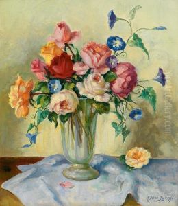 Bunter Rosenstraus Mit Winden