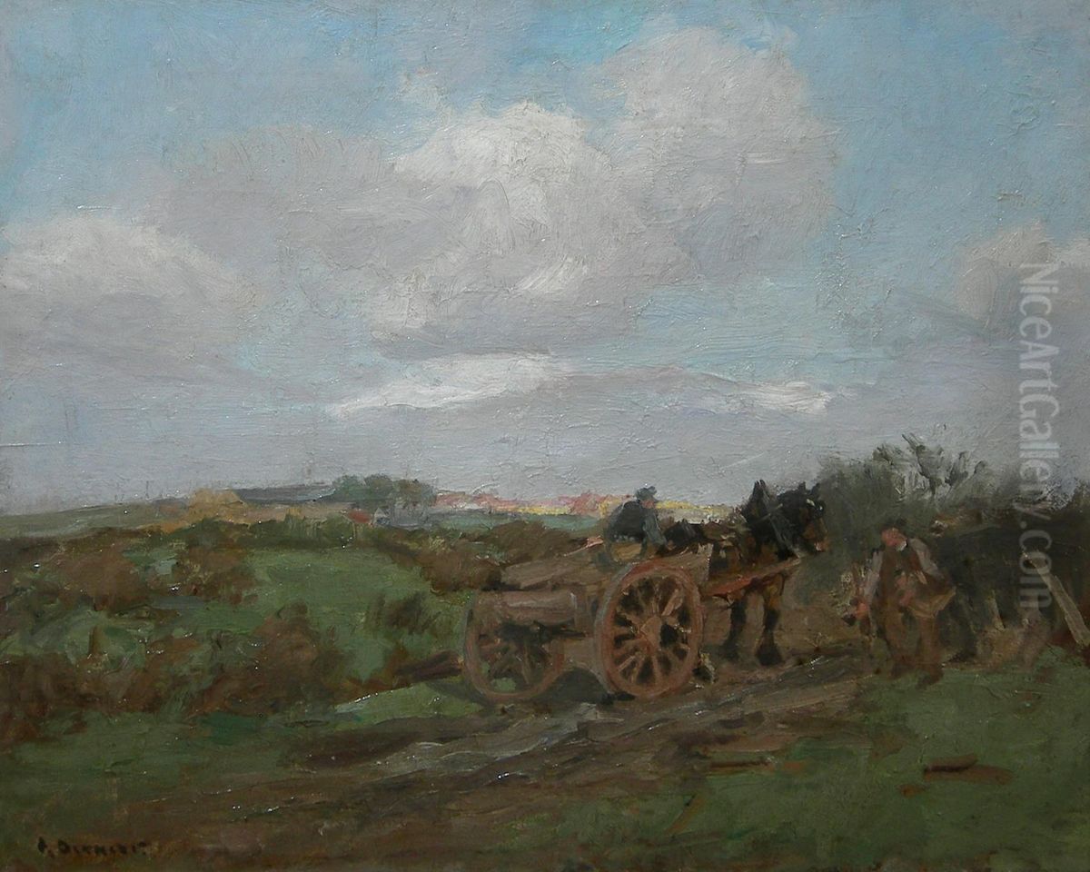 The Timber Waggon Oil Painting by Eugene Dekkert