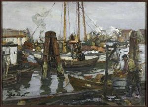 A Busy Harbour Scene