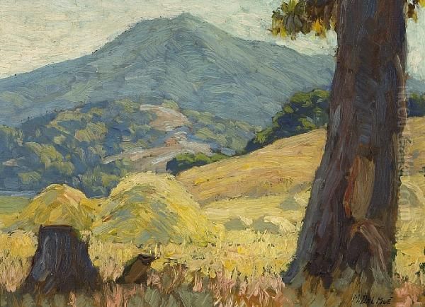 Mt. Tamalpais From Greenbrae, Marin County Oil Painting by Maurice Auguste Del Mue
