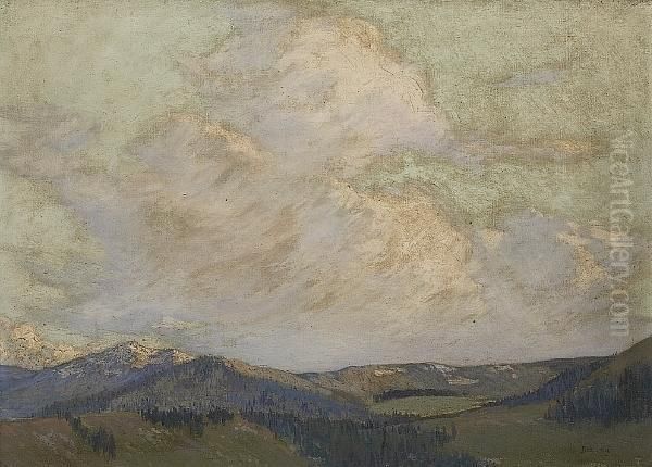 The West Wind Oil Painting by Maurice Auguste Del Mue