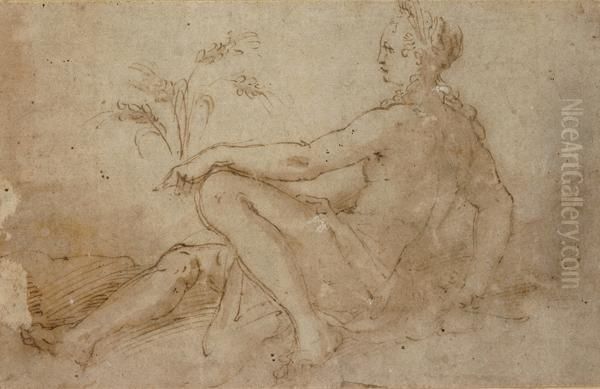 Cerere Oil Painting by Perino del Vaga (Pietro Bonaccors)
