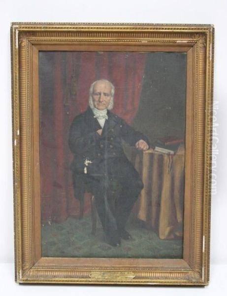 Portrait Of Robert Benjamin Heygate Oil Painting by Louis E. Delius