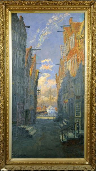 Amsterdam Oil Painting by Willem Charles L. Delsaux