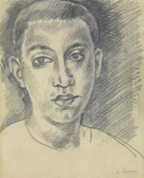 Portrait De Jeune Homme Oil Painting by Andre Derain