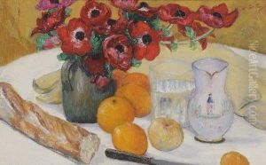 Nature Morte Et Bouquet D'anemones