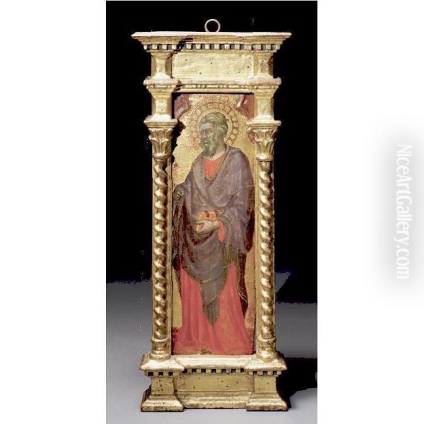 Standing Male Saint Oil Painting by Benedetto Di Bindo