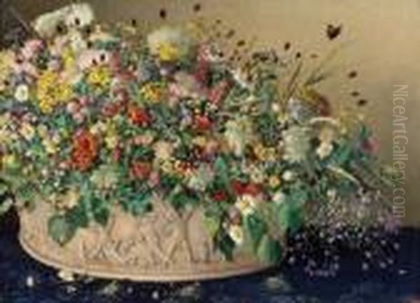 Stilleben Mit Feldblumen Oil Painting by Xaver Frantisek Diblik
