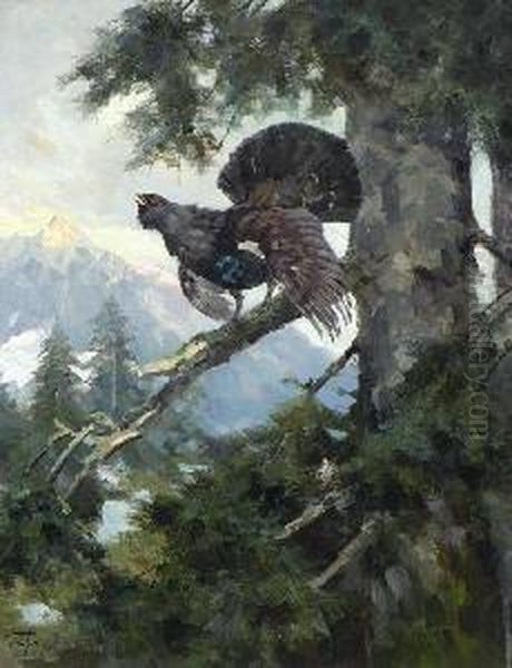 Auerhahn. Oil Painting by Erich Dichtl