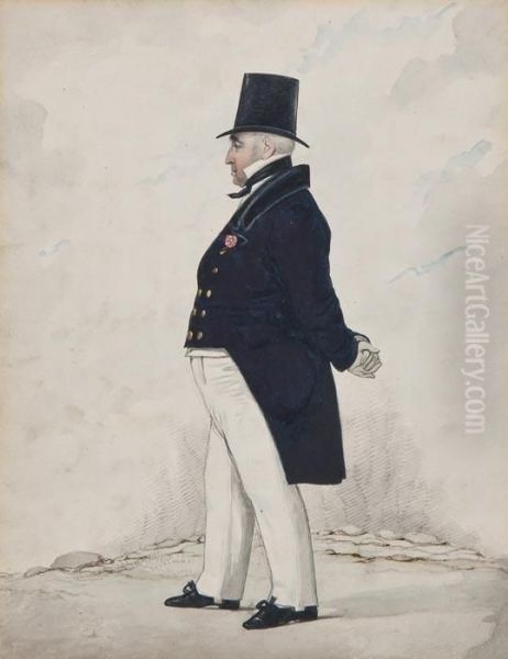 Six Portraits Of Gentlemen Oil Painting by Richard Dighton