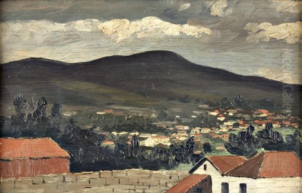 Paisagem De Aldeia Oil Painting by Jose Domingos Alvarez