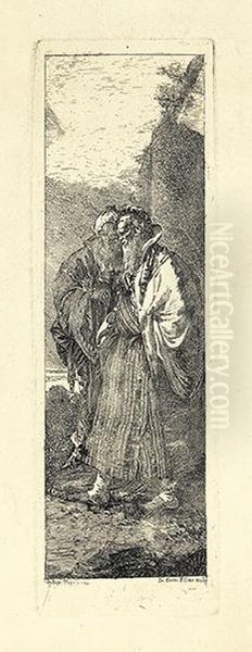 Due Vecchi. Oil Painting by Dosso Dossi