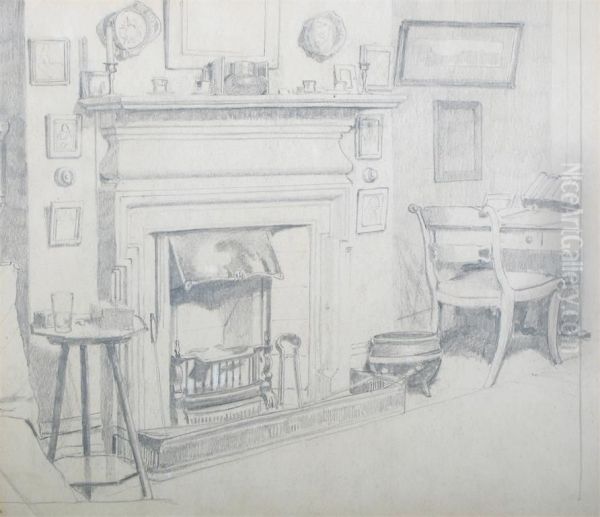 The Fireplace Oil Painting by Malcolm Drummond