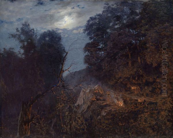 At Dawn Oil Painting by Nikolai Nikanorovich Dubovsky