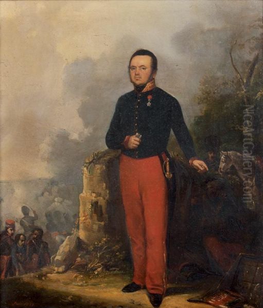 Portrait D'un Chirurgien Militaire Devant Un Campement Oil Painting by Louis Ducis