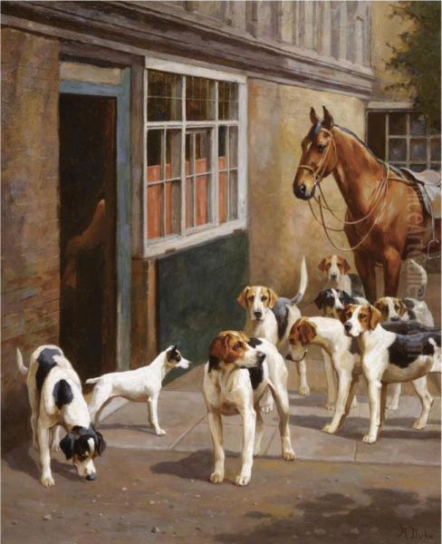 Waiting For Master Oil Painting by Alfred Duke
