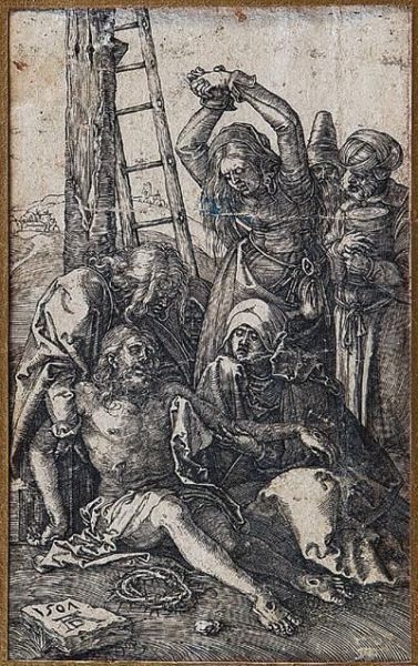 Lamentacion Sobre Cristo Oil Painting by Durer or Duerer, Albrecht
