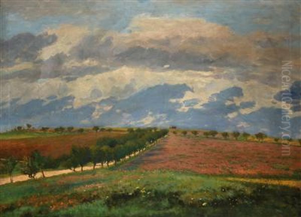 Landschaft Mit Weg Oil Painting by Bohuslav Dvorak