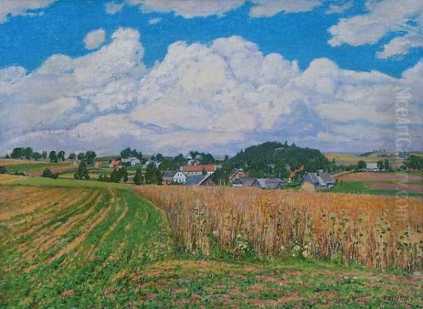 Za Slunecnych Dnu Poznich Oil Painting by Bohuslav Dvorak