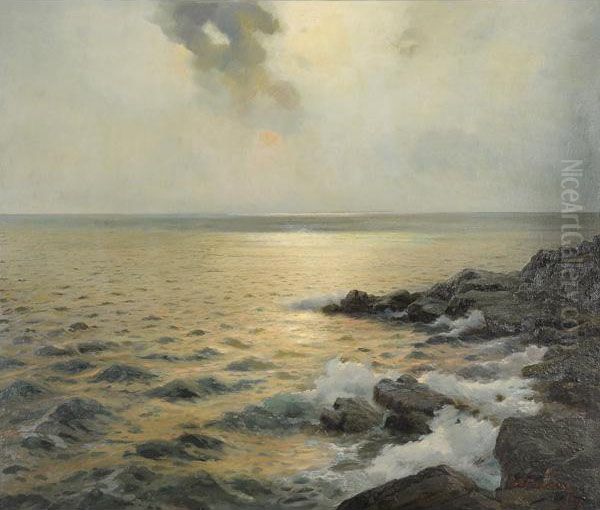 Grande Marina Al Tramonto Oil Painting by Alexander Dzigursky