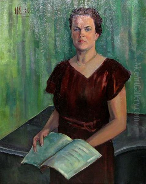 Portretul Unei Doamne Oil Painting by Hans Eder