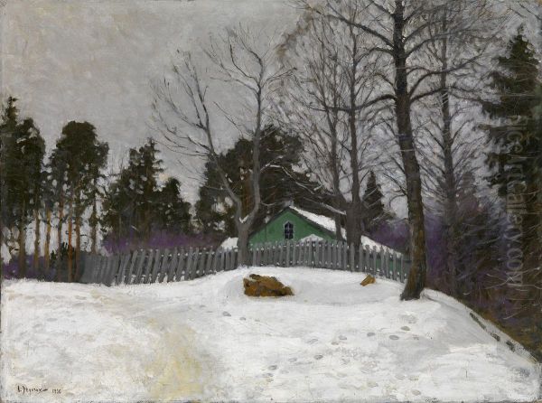 Winter Landscape Oil Painting by Andrei Afanas'Evich Egorov