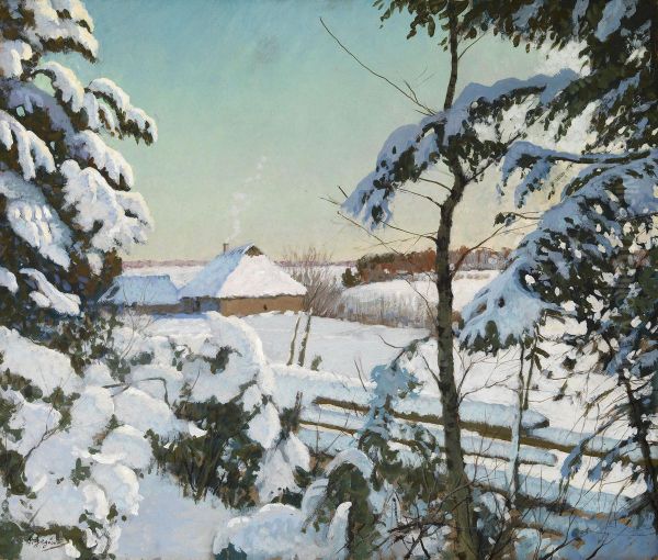 Winter Landscape Oil Painting by Andrei Afanas'Evich Egorov