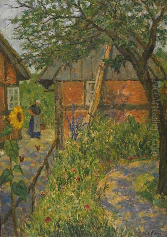 Motiv Aus Gothmund Bei Travemunde Oil Painting by Ernst Wilhelm H. Eitner